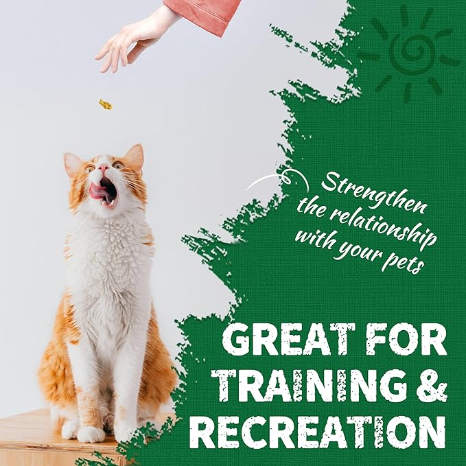 Just Try 13.4 0Z Cat Grass Treats Salmon Oil Natural Salmon Kitten Healthy Cat Treats Training Biscuits Snacks Fish Oil Omega 3 Supplements for Cats Joint Support & Skin Coat Health