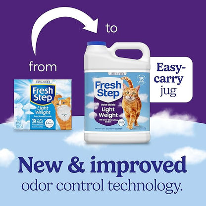 Fresh Step Odor Shield Light Weight Advanced Multi Cat Clumping Litter with Febreze Freshness, 11.5 lb, Pack of 2 (Package May Vary)