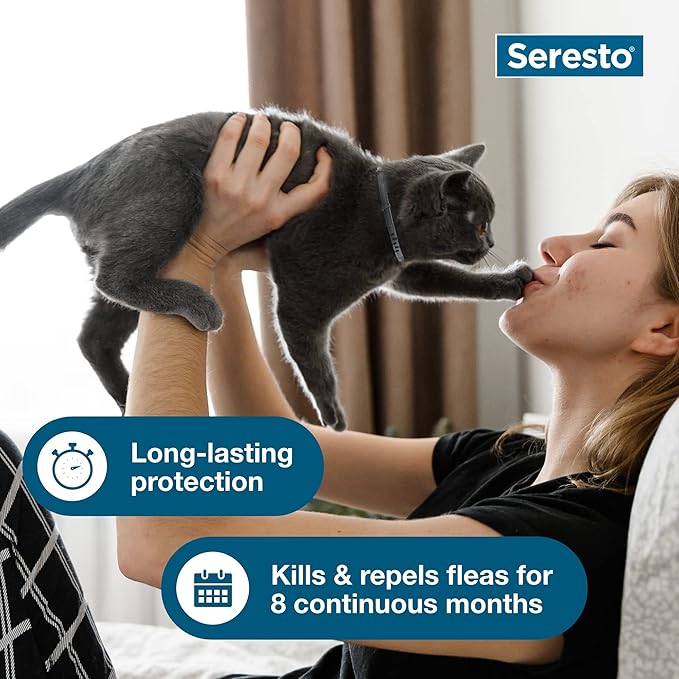 Bundle of Seresto Cat Collar for Cats + Pet Protect Omega 3 Supplement for Small Dogs & Cats | 60 Capsules