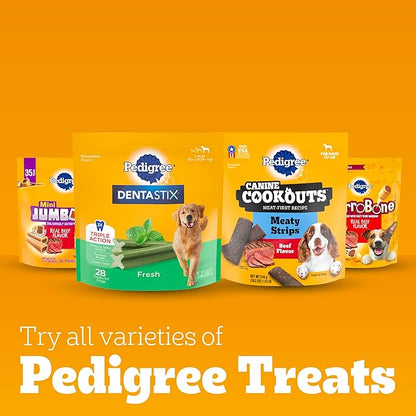 Pedigree Dentastix Large Breed Dog Treats, Original, Beef & Fresh Flavor, 2.73 lb. Variety Pack (51 Treats)