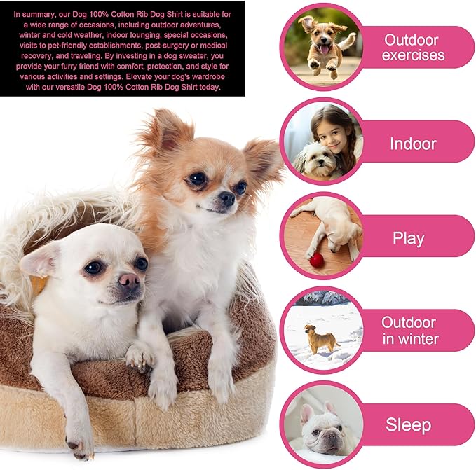 Elevate Your Pet's Comfort and Fashion: Premium 100% Cotton Rib Dog Shirt Vest for Small Breeds Like Chihuahuas, Yorkies, and Puppies .Year-Round Style with Tank-Style Puppy Attire Purple XX-Small