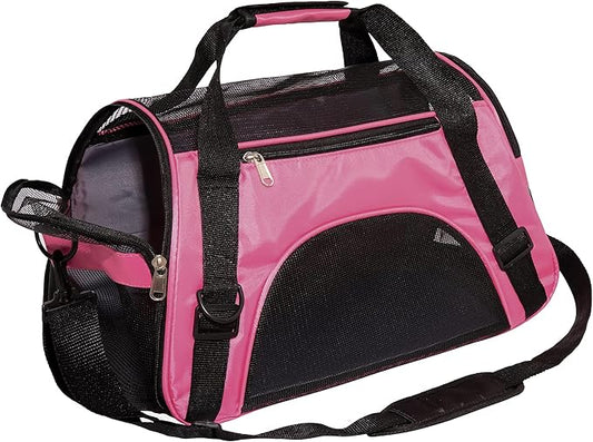 Pet Carrier Soft-Sided Carriers for Cat Carriers Dog Carrier for Small Medium Cats Dogs Puppies Pet Carrier Airline Approved Cat Dog Pet Travel Carrier (Medium,Pink)