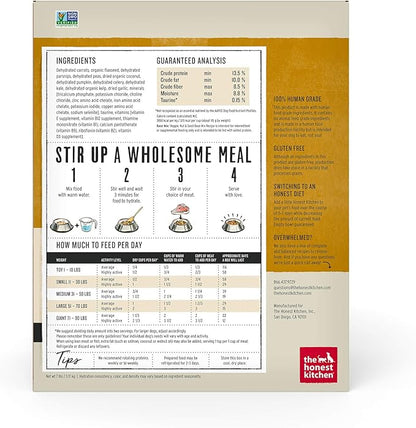 The Honest Kitchen Human Grade Dehydrated Grain Free Veggie, Nut & Seed Base Mix for Dogs - 7 Pound Box (Makes 12 Pounds)