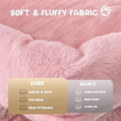 MoNiBloom 70 Inch Cat Tree Tower for Indoor Cats Large Adults, Tall Cat Tower with Scratching Post, Multi-Level Furniture Activity Center with Cat Condo Pet Play House, Soft Pink