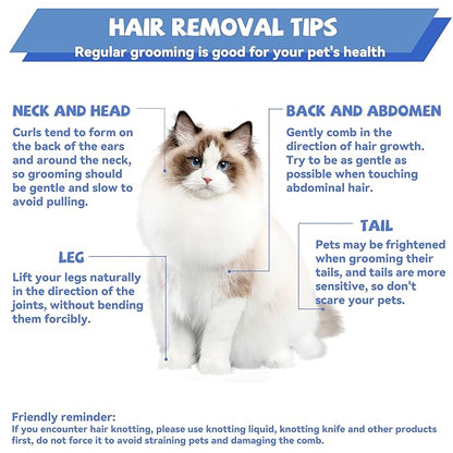 8.5 Inch Upgrade Pink Professional Pet Comb,Dual-Tooth Grooming Comb Anti-Static Smooth Rounded Corners Prevent Friction Breakage and Irritation,Long-Haired Cats and Dog Essential,Christmas Pet Gift