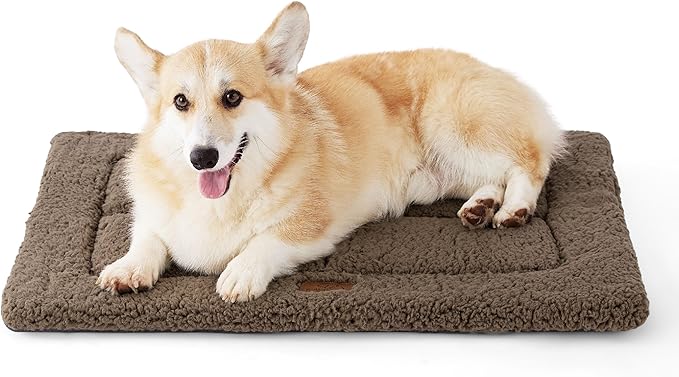 Bedsure Washable Dog Crate Bed for Medium Dogs, Soft Foam Floor Pet Mat, Versatile Lightweight Pet Crate Pad for Kennel