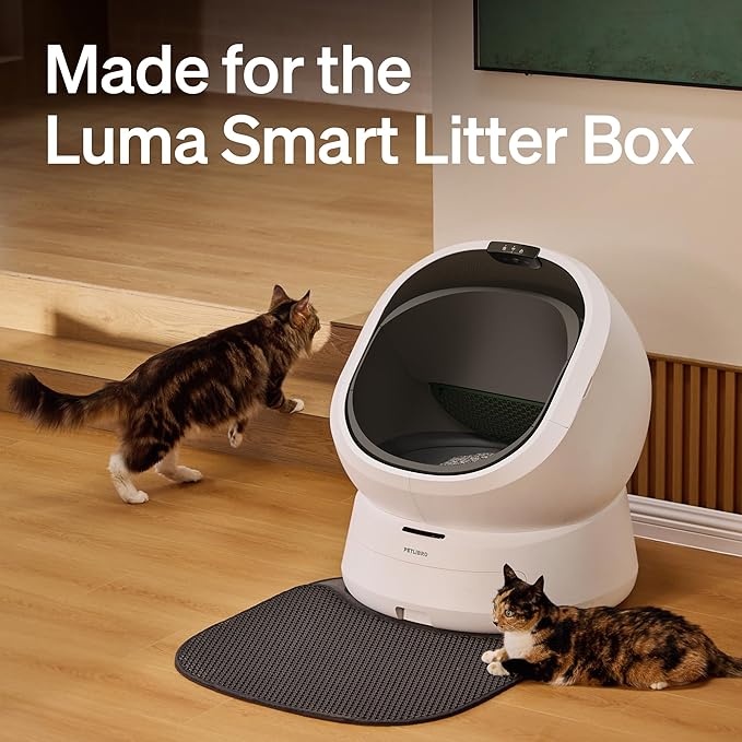 PETLIBRO Cat Litter Mat, 25.6'' x 26.7'' Large Litter Mat, Leak-Proof & Anti-Slip, Durable Litter Trapping Mat, Easy to Clean