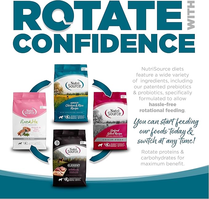 NutriSource Adult Dry Dog Food, Chicken and Rice, 26LB