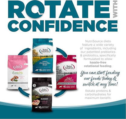 NutriSource Adult Dry Dog Food, Chicken and Rice, 26LB