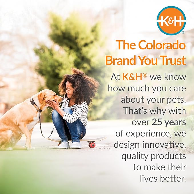 K&H Pet Products Outdoor Elevated Dog Cot, Cooling Raised Bed with Waterproof Breathable Mesh for Large Dogs, Portable Place Bed with Heavy-Duty Metal Frame, Oversized Hammock Style - Jumbo Tan