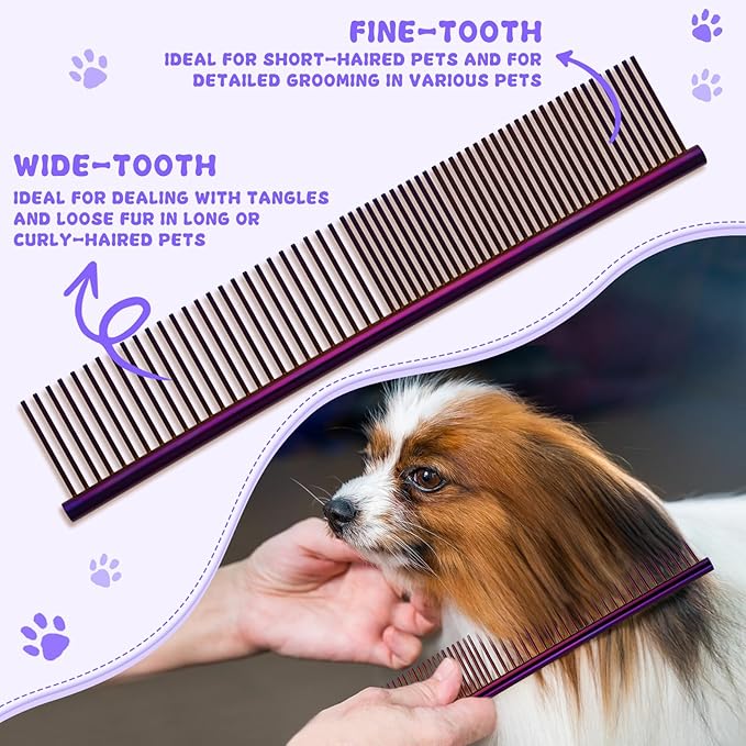 Professional Dog Grooming Scissors Set, 7 Inch/8 Inch Pet Grooming Scissors Chunkers Shears for Dog, Curved Dog Grooming Scissors, Thinning Shears for Dog with Grooming Comb