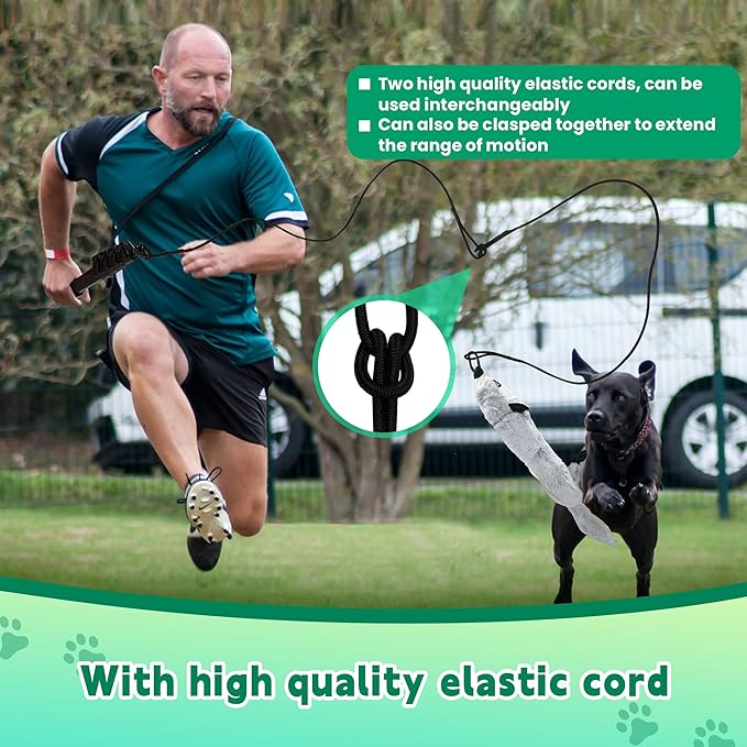 Flirt Pole for Dogs, Interactive Toys Tug-of-war for Dogs, Five-Section Retractable Adjustable Length,for Outdoor Exercise & Training for Small Medium Large Dog