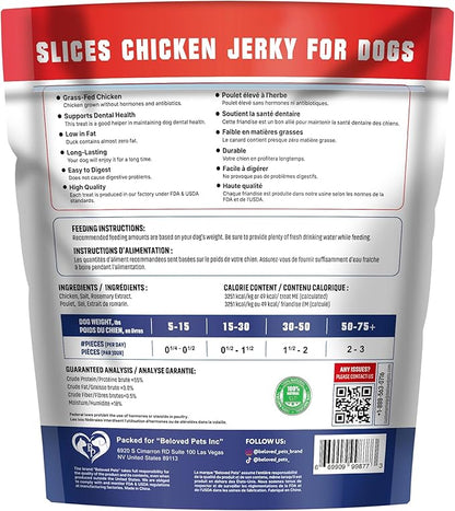 Beloved Pets Dog Treats Chicken Jerky 1.5 lb – Dog Food & High Protein Chews for Large, Medium & Small Breeds – Natural Healthy Training Snacks Strips – Human Grade Bulk Soft Pack – Made for USA