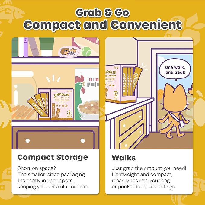 Choolip Squeeze Vita Stick Lickable Cat Treats & Dog Puree – 49-Count Kidney Support Tubes, Creamy Puree with Multivitamins for Urinary & Kidney Health, Grain-Free High-Protein Vet-Formulated Treats