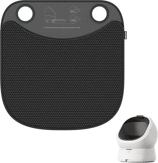 PETLIBRO Cat Litter Mat, 25.6'' x 26.7'' Large Litter Mat, Leak-Proof & Anti-Slip, Durable Litter Trapping Mat, Easy to Clean