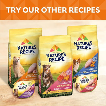 Nature's Recipe Grain Free Puppy Dry Dog Food, Chicken, Sweet Potato & Pumpkin Recipe, 4 lb. Bag