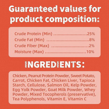 Just Try 16 OZ Carrot Cat Treats for Indoor Cats, Vitamin-Rich Natural Chicken Flavor Healthy Cat Snacks Training Biscuits Eye Health & Skin Support for Cats