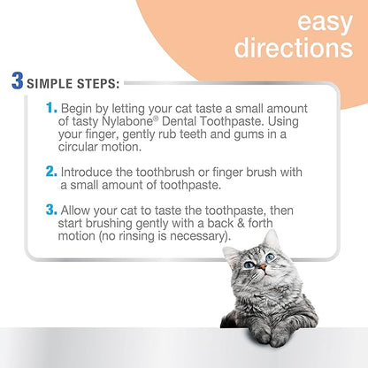 Nylabone Advanced Oral Care Cat Dental Kit Original (3 Count)