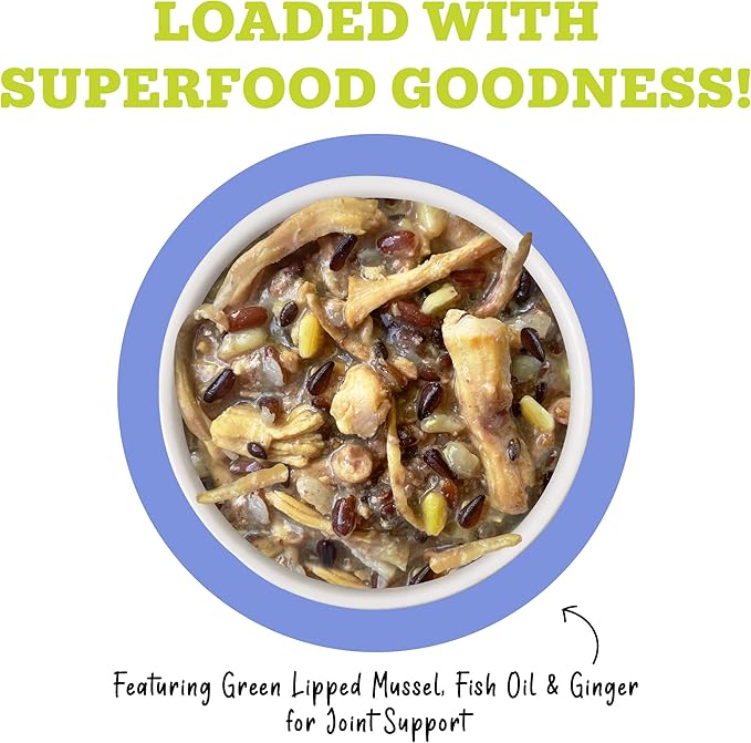 Weruva Awesome Bouncy Wet Dog Food, Chicken & Brown Rice, 6oz Can (Pack of 8)