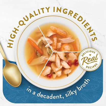 Purina Fancy Feast Lickable Wet Cat Food Broth Complement Classics Collection Variety Pack - (Pack of 12) 1.4 oz. Pouches