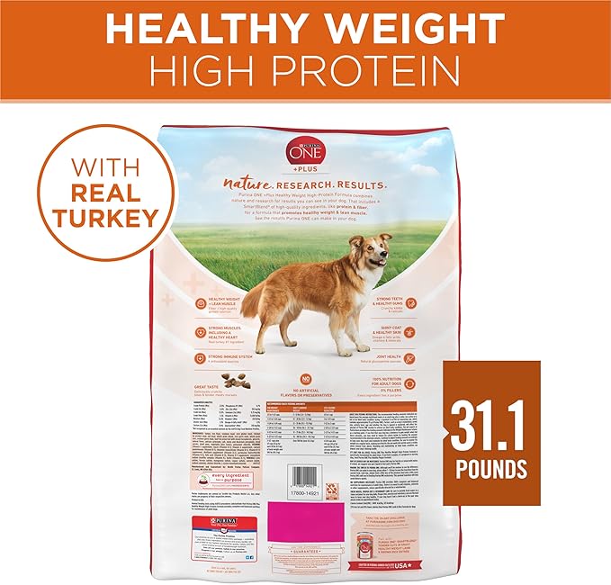 Purina ONE Plus Healthy Weight High-Protein Dog Food Dry Formula - 31.1 lb. Bag