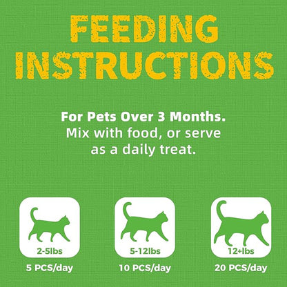 Just Try 16 OZ Cat Grass Jerky Treats for Indoor Cats Natural Chicken Healthy Cat Snacks Training Biscuits Hairball Control & Digestive Aid for Cats