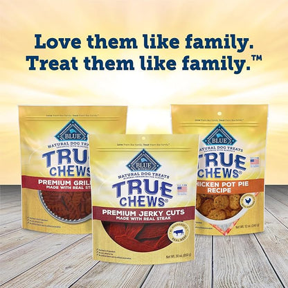 Blue Buffalo True Chews Premium Jerky Cuts Dog Treats, Made in The USA with Natural Ingredients, Beef, 30-oz. Bag