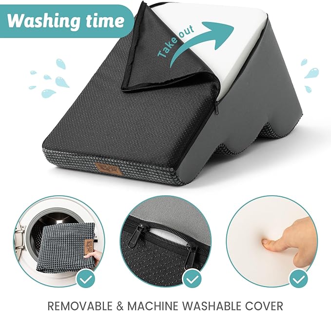 Dog Stairs for Small Dogs 15.7" H, Curved Dog Step for Puppy, Older Cat, Medium Pet Ramp for Sofa, Couch or Chair, Ladder with High Density Foam, 3 Step, 15.7x22.4x15.7 inch, Charcoal Grey