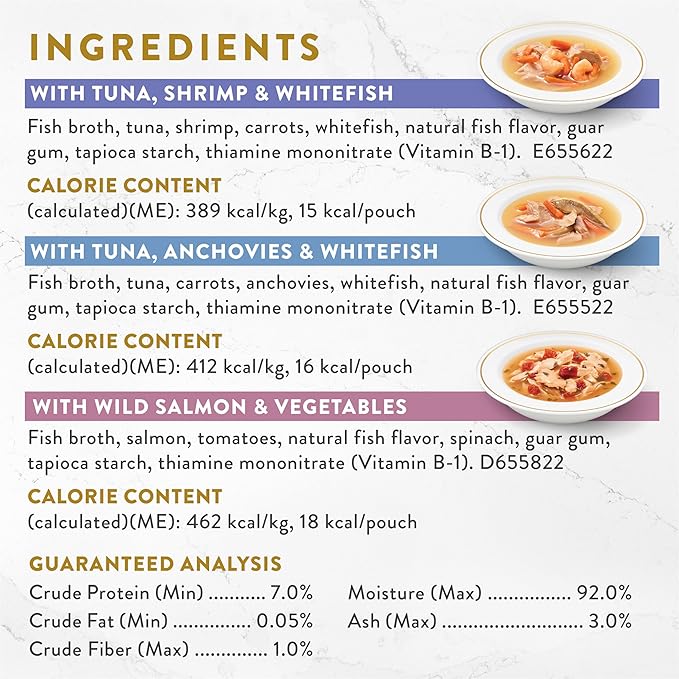 Purina Fancy Feast Lickable Wet Cat Food Broth Complement Classics Collection Variety Pack - (Pack of 12) 1.4 oz. Pouches