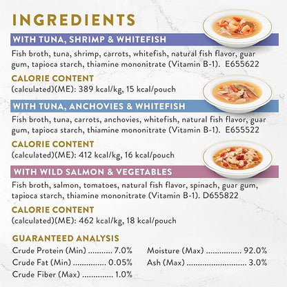 Purina Fancy Feast Lickable Wet Cat Food Broth Complement Classics Collection Variety Pack - (Pack of 12) 1.4 oz. Pouches