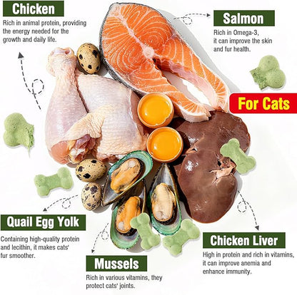 Freeze-Dried Salmon Cat Treats – Natural Healthy Crunchy Snacks for All Cat Breeds