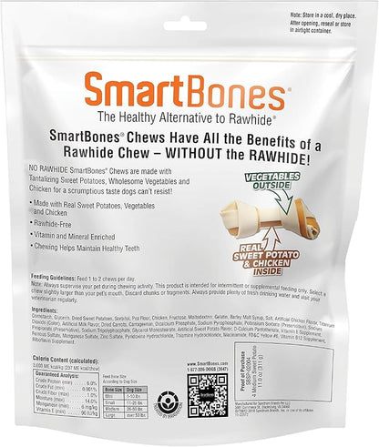SmartBones Medium Chews With Real Sweet Potato 4 Count, Rawhide- Free Chews For Dogs
