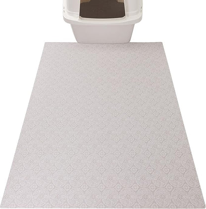 Drymate XL Original Cat Litter Mat, Contains Mess from Box, Protects Floors, Urine-Proof, Machine Washable, Soft on Kitty Paws, Absorbent, Waterproof (USA Made, Recycled Content) (29”x36”)(Tan Global)