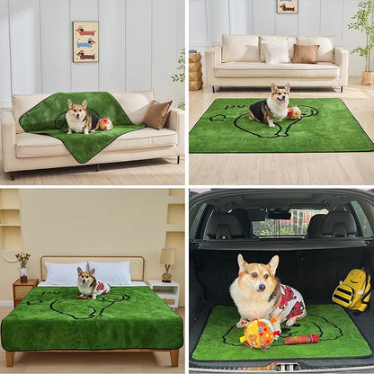 Qeils Reusable Puppy Pads, Washable Pee Pads for Dogs 4 Pack Durable Absorbent Leakproof Dog Training Pads for Home or Travel, Non-Slip Wee Wee Pads Potty Pads 30"x34"