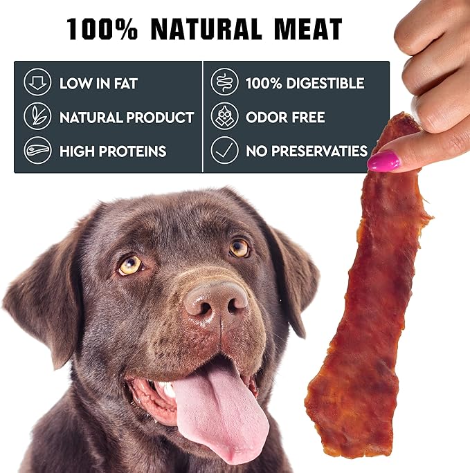 Dog Treats Duck Jerky 1.5 LB – Dog Food & High Protein Chews for Large, Medium & Small Breeds – Natural Healthy Training Strips & Snacks – Human Grade Real Meat – Grain Free, Rawhide Free, Bulk Pack