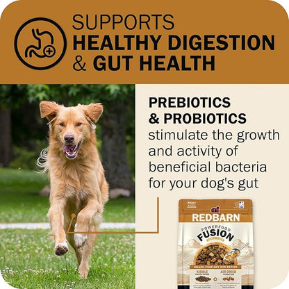Redbarn Powerfood Fusion Air Dried Kibble Blend – Grain Free Sky Chicken Recipe – Made in USA Dry Dog Food for All Lifestages with Superfoods, Prebiotics, Postbiotics - 20lb Bag