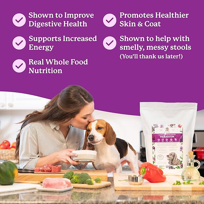 Dr. Harvey's Paradigm Green Superfood Dog Food, Human Grade Dehydrated Grain Free Base Mix for Dogs, Diabetic Low Carb Ketogenic Diet (3 Pounds)