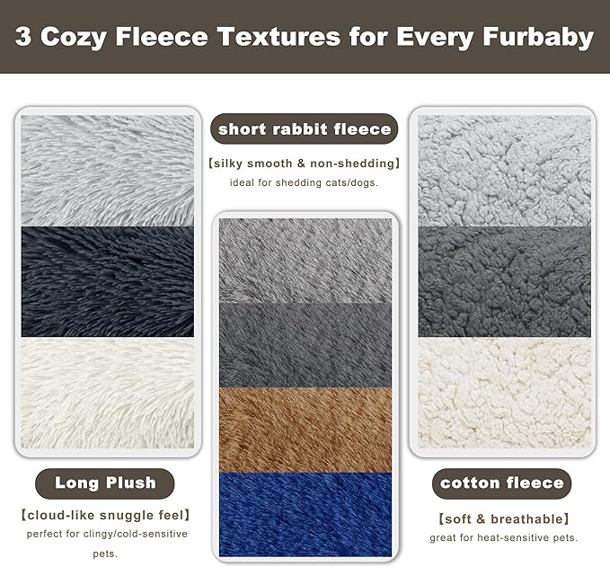 Plush Cat Couch Bed - Cat Bed for Indoor Cats, Dog Sofa Bed, Short Rabbit Fleece Calming Pet Couch with Removable Cover, Anti-Shedding Pet Sofa for Small/Medium Pets (26×18×12in, Dark Grey)