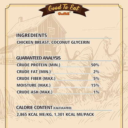 Gootoe Soft Dog Treats, Chicken Jerky - Dog Training Treats; High-Protein, Gluten-Free, Soft Jerky for Dogs, Hypoallergenic, Grain-Free, Chicken Breast Strips, 1 lb