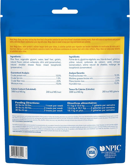 N-Bone Mega-Bone Long-Lasting Dog Chews, Cheeseburger Flavor, 6count, 16.8oz