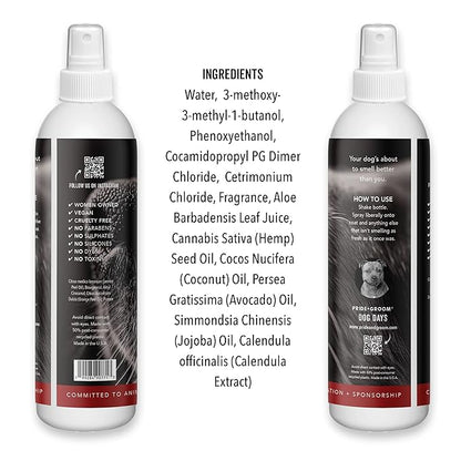 PRIDE AND GROOM DogDays Deodorizing Dog Spray | Long-Lasting Pet Odor Eliminator with Fresh & Clean Scent | Hydrating Dog Cologne & Coat Refresher – 8 fl oz