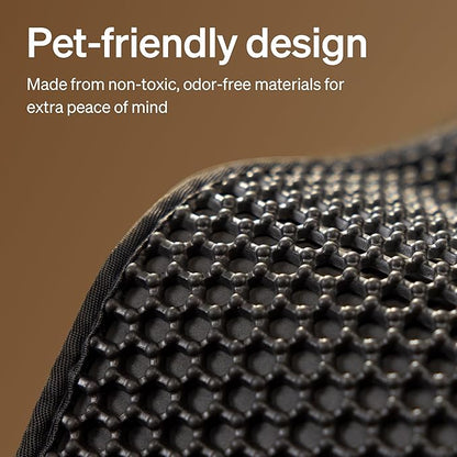 PETLIBRO Cat Litter Mat, 25.6'' x 26.7'' Large Litter Mat, Leak-Proof & Anti-Slip, Durable Litter Trapping Mat, Easy to Clean