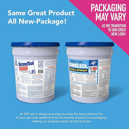 ATP KennelSol 1-Step Kennel Cleaner - 5 Gallons Liquid Disinfectant, Effective Against Bacteria and Viruses, Deodorizer Wintergreen Scent by Alpha Tech Pet