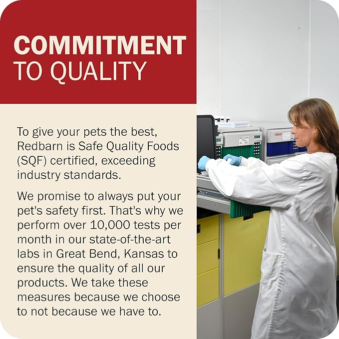 Redbarn Powerfood Fusion Air Dried Kibble Blend – Grain Free Land Beef Lamb Recipe – Made in USA Adult Dry Dog Food with Superfoods, Prebiotics, Postbiotics - 20lb Bag