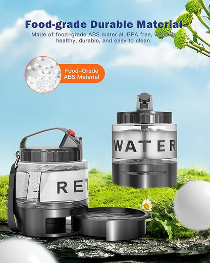 Dog Water Bottle Travel Bowl - 56oz Large Portable Dog Water Bowls Dispenser for Camping Essentials Hiking Traveling Beach Car Accessories, Leak Proof Pet Drinking Bottle Jug Bowls Dispenser