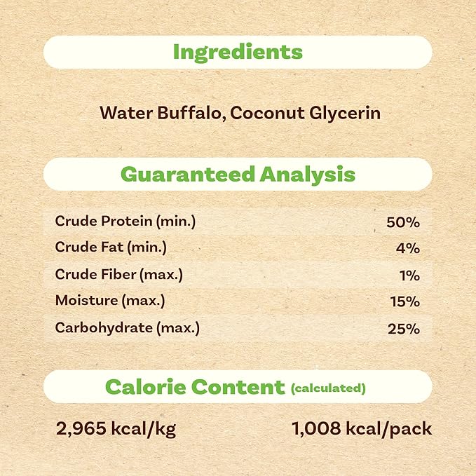 AFreschi Buffalo Dog Treats, All-Natural, Hypoallergenic, High Protein, Low Fat, Human Grade Puppy Chews – Healthy Grain-Free Training Treats, 12oz Jerky Strips