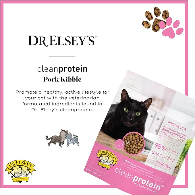 Dr. Elsey's cleanprotein Pork Cat Kibble 6.6 lb. Bag