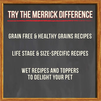 Merrick Grain Free Premium and Natural Canned Dog Food, Soft and Healthy, Real Beef and Chicken Variety Pack - (Pack of 1) 9.5 lb. Cans