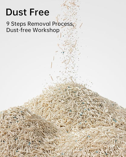 Mixed 5-in-1 Clumping Cat Litter 15.8 lb, Odor Control and Rapid Clumping, Water Absorbent and Flushable, Dust-Free, Multi-Cat, Bentonite Tofu Cat Litter, Original, 7.9lb/Bag