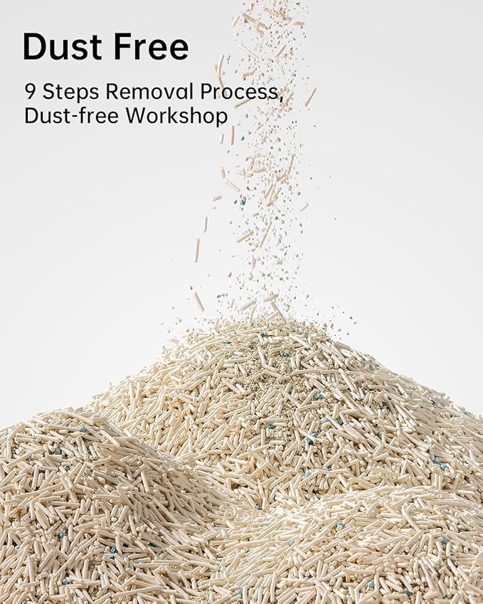 Mixed 5-in-1 Clumping Cat Litter 31.6 lb, Odor Control and Rapid Clumping, Water Absorbent and Flushable, Dust-Free, Multi-Cat, Bentonite Tofu Cat Litter, Original, 7.9lb/Bag